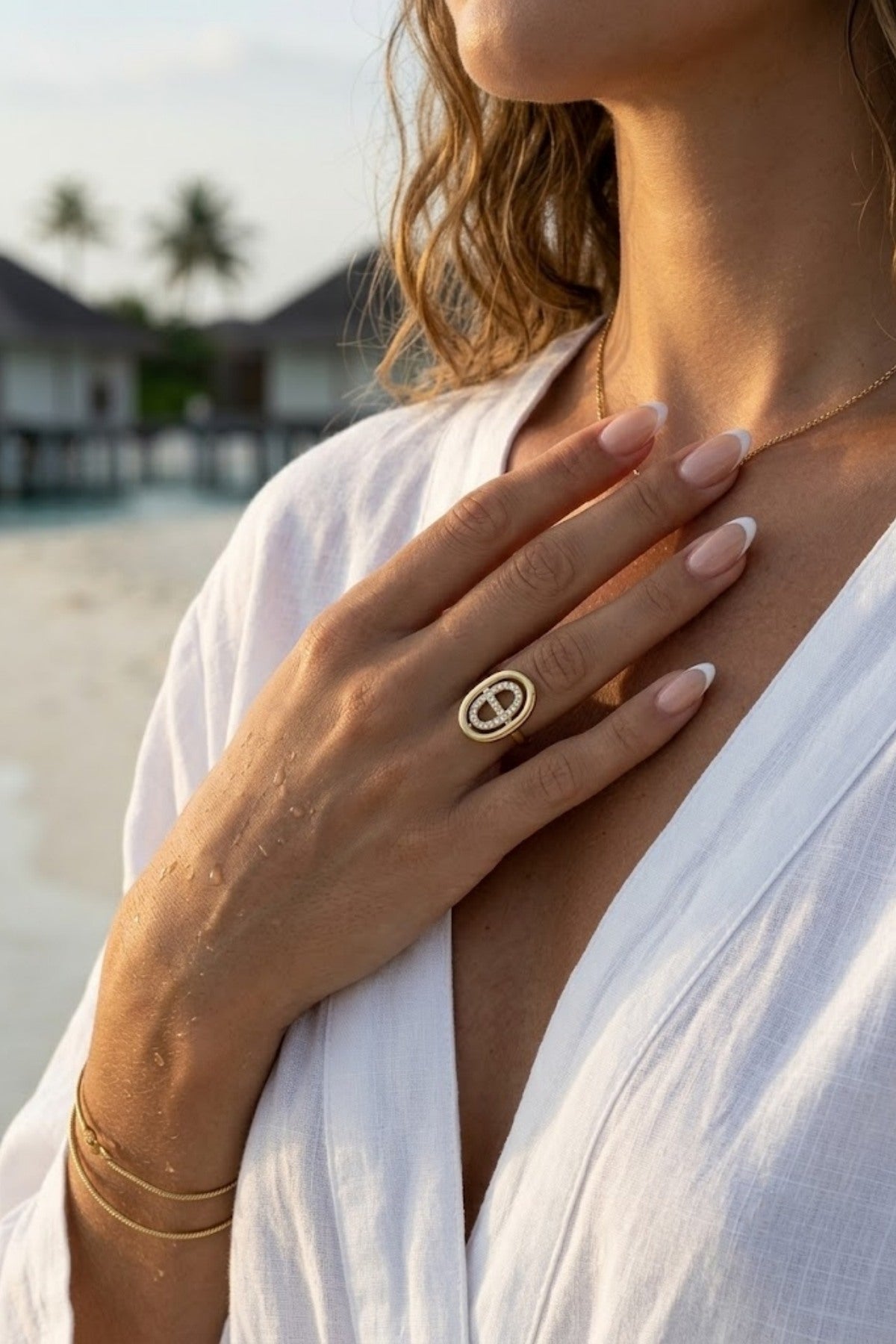 Bague Maille Marine