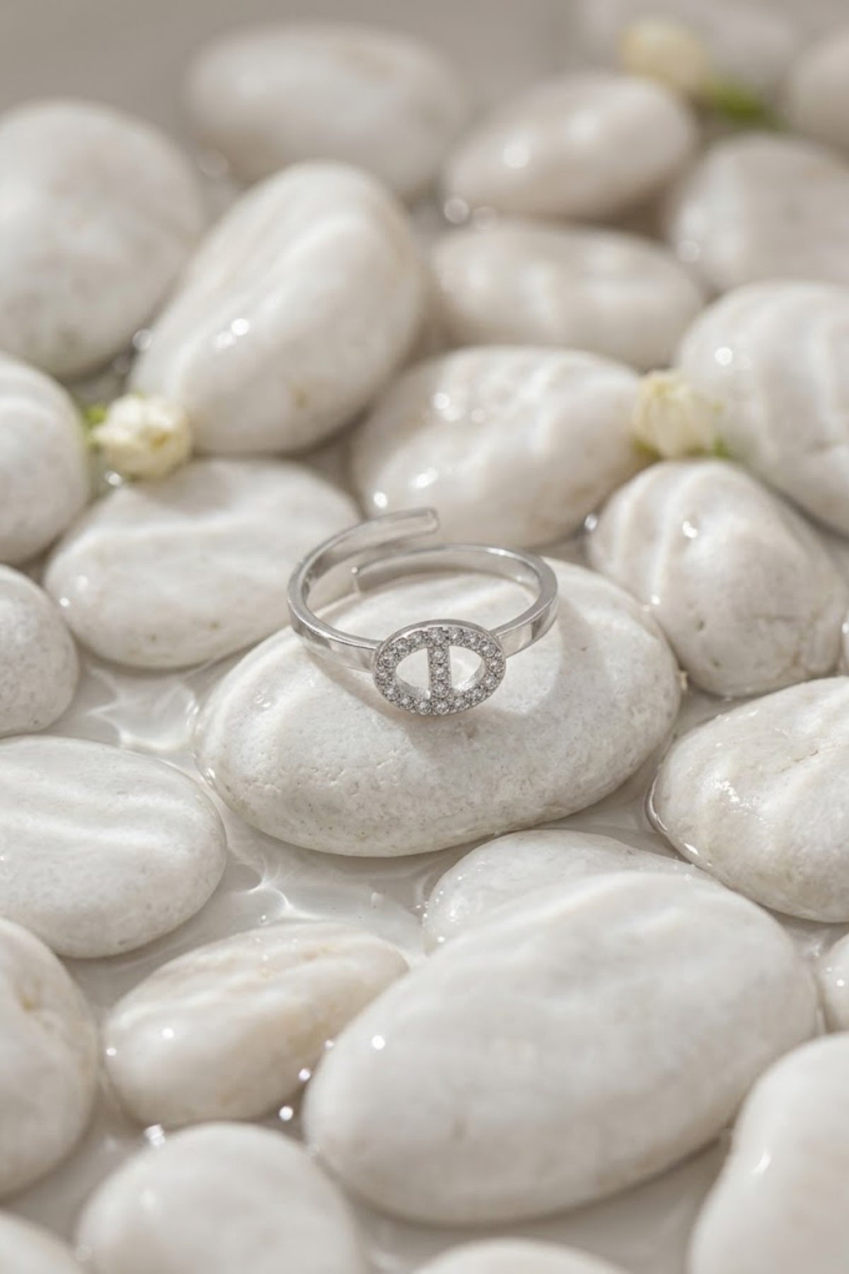 Bague Ajustable Maille Marine