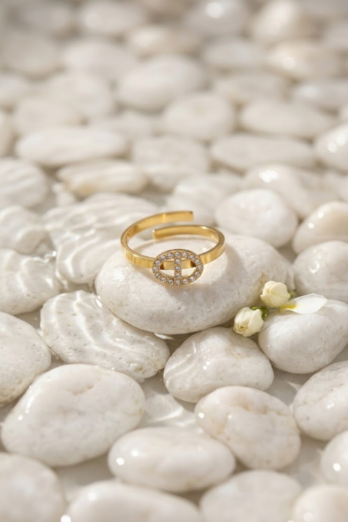 Bague Ajustable Maille Marine