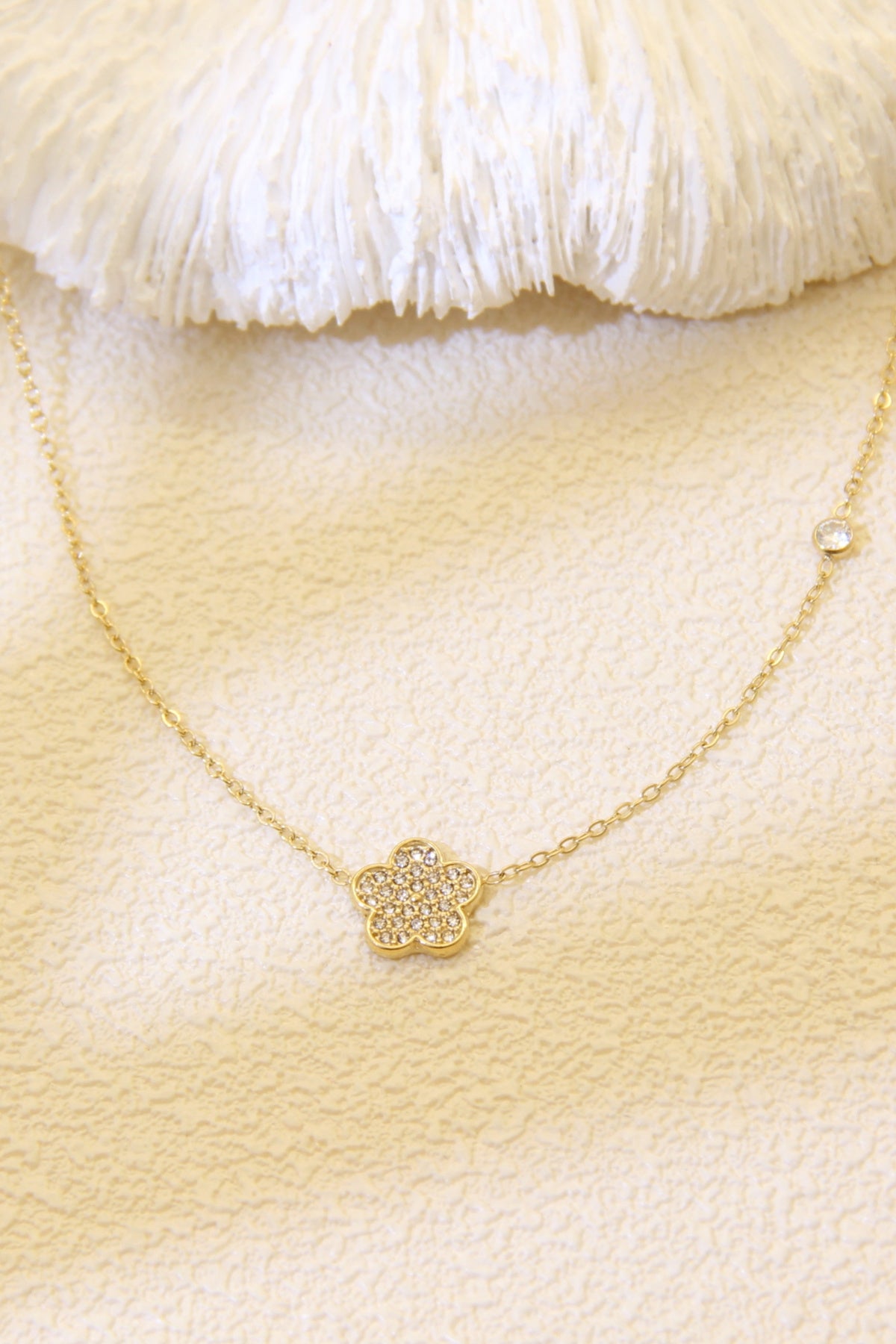 Collier Fleur Strass