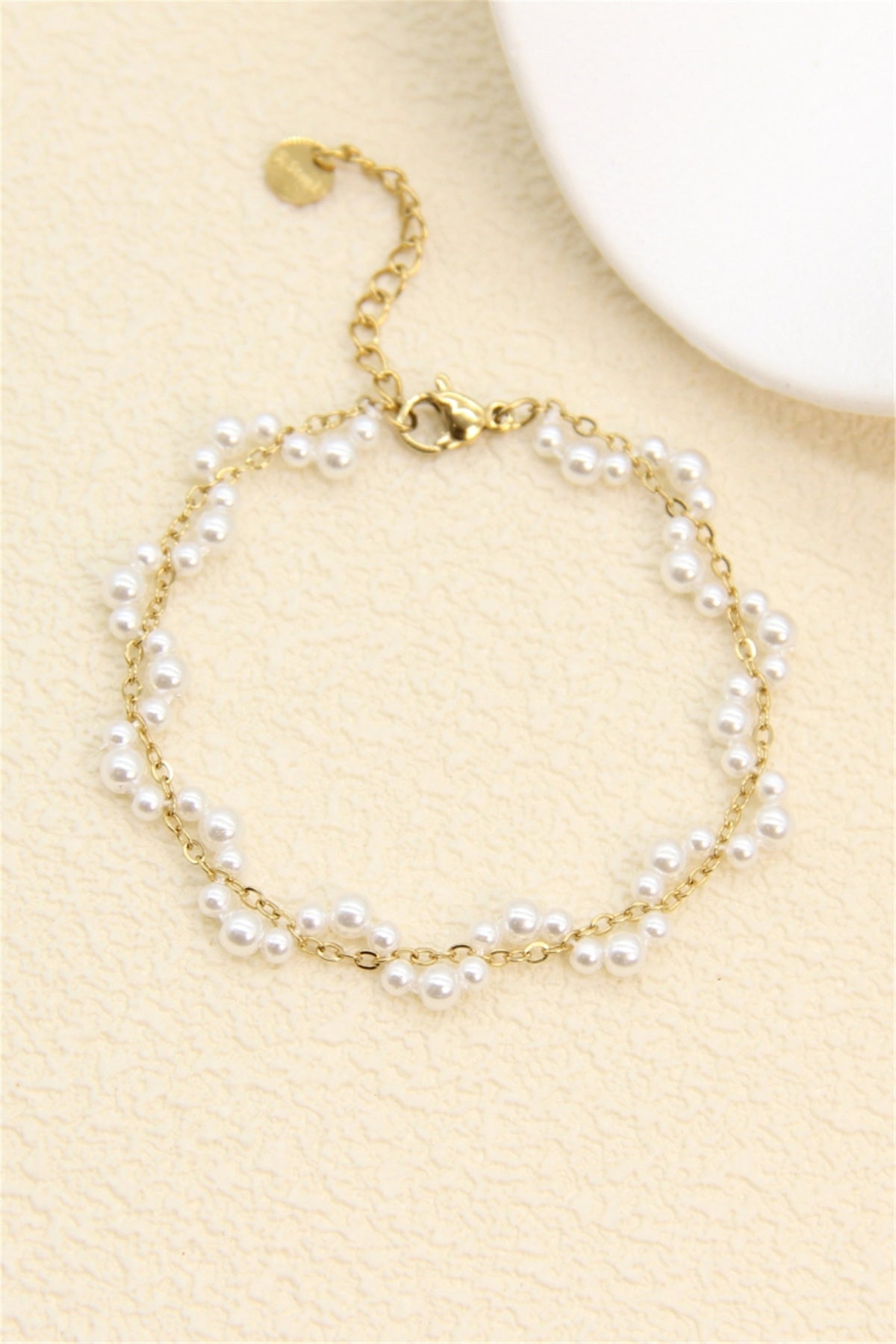 Bracelet Chaîne Dorée & Mini Perles