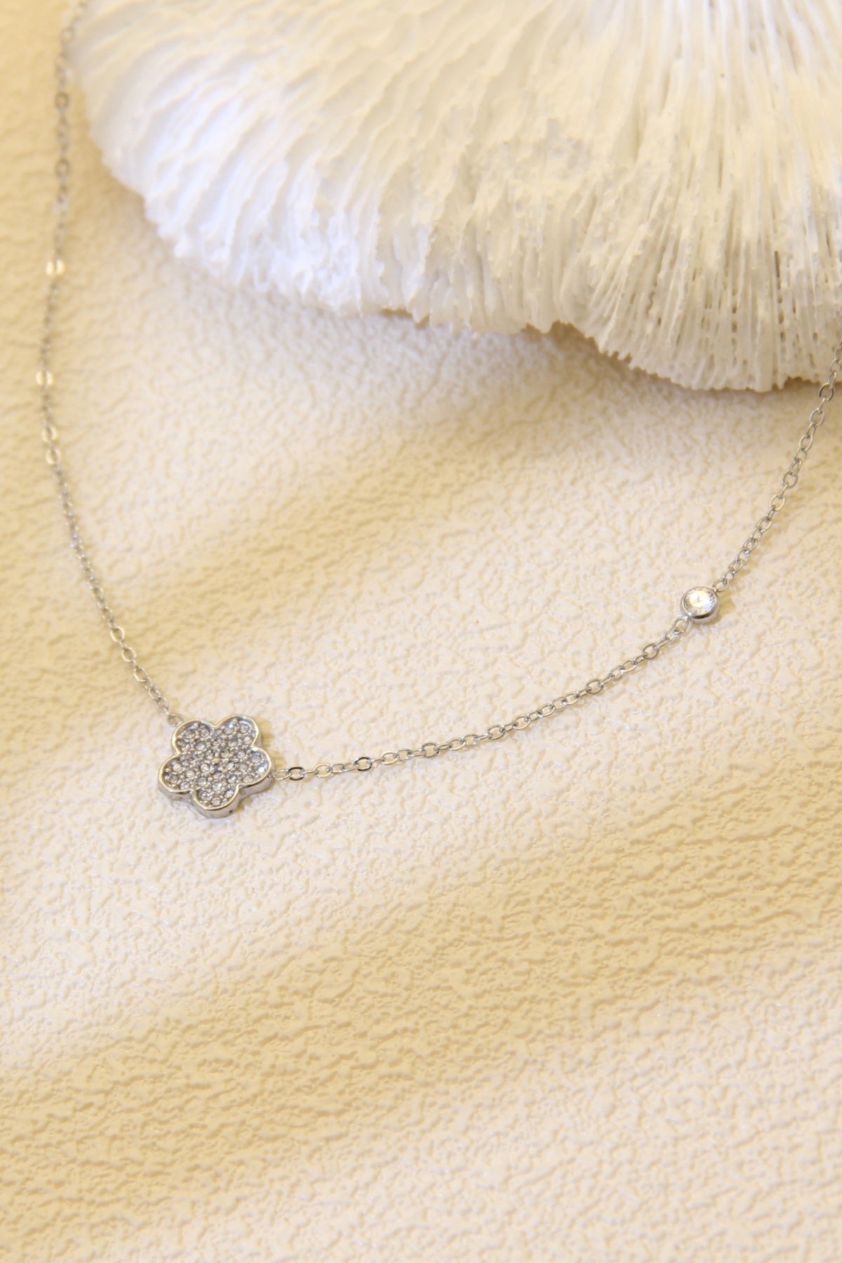 Collier Fleur Strass