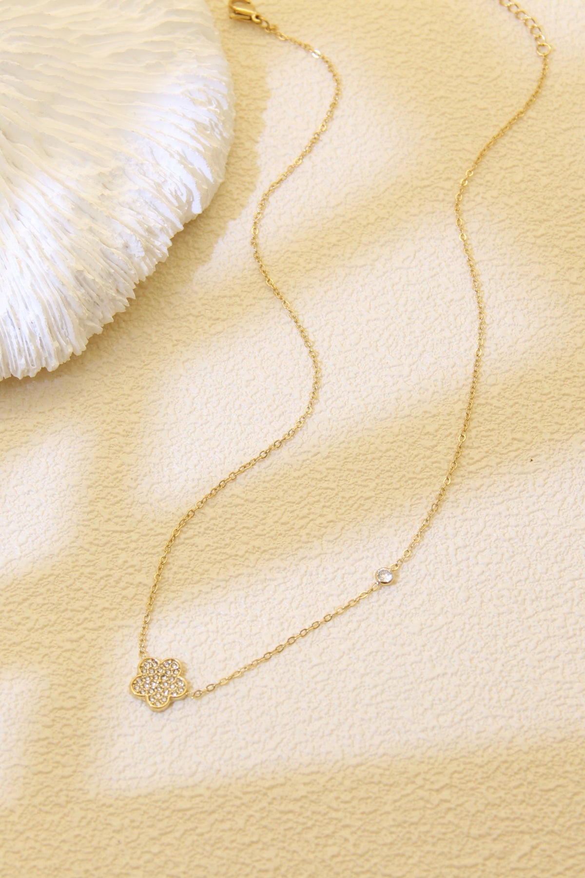 Collier Fleur Strass